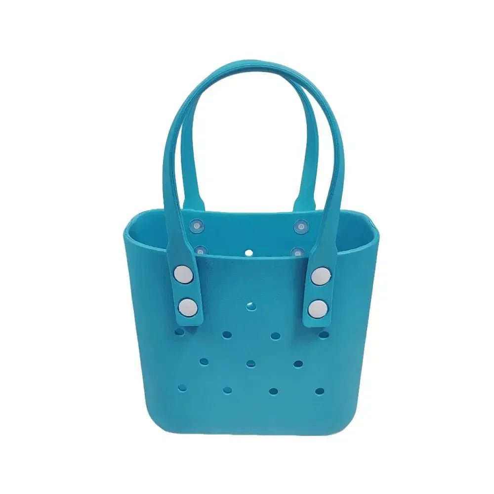 Rubber Beach Bag Waterproof Tote Mini Crossbody Handbag Outdoor Picnic Storage - Glam Gurls