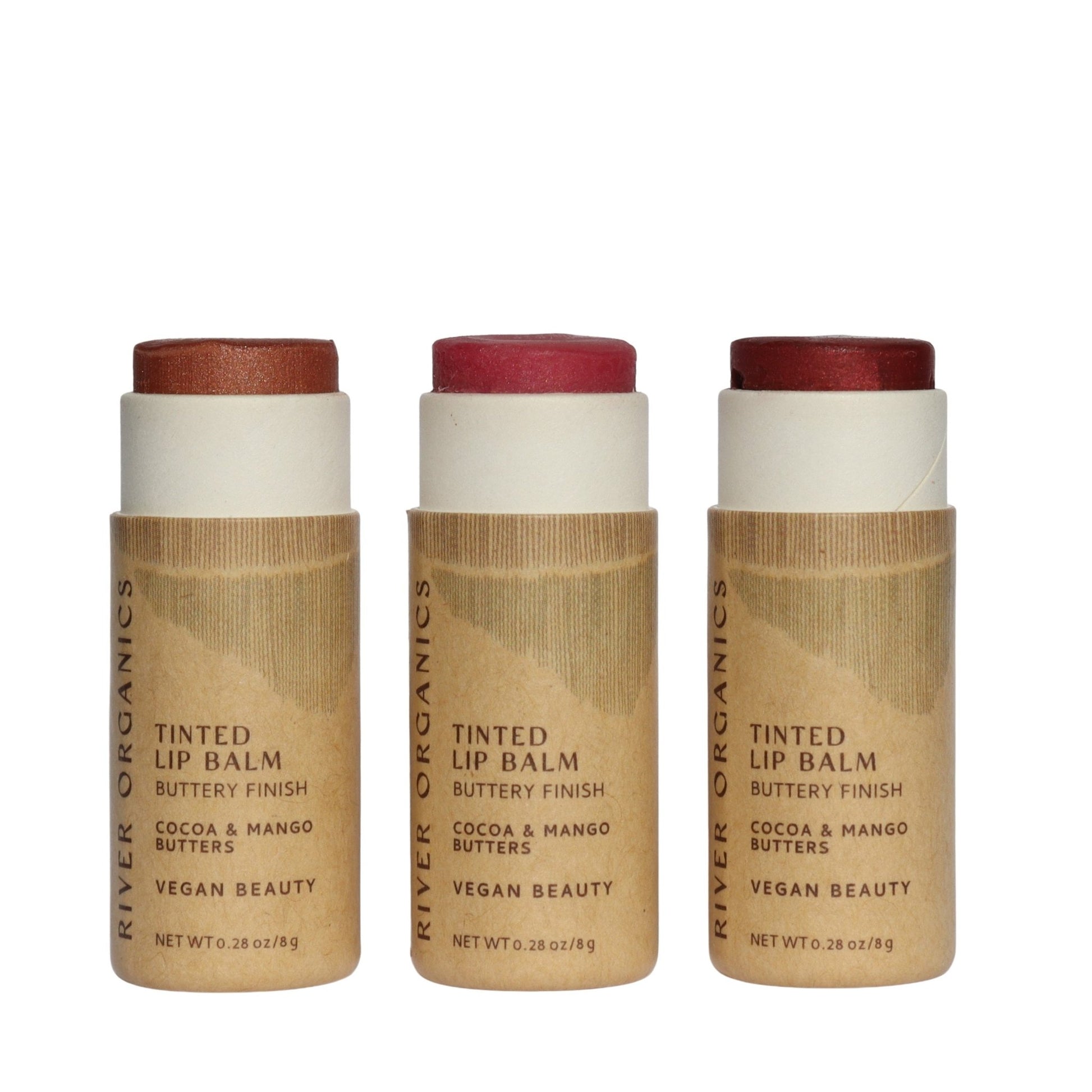Set of 3 Tinted Vegan Lip Balms - Glam Gurls