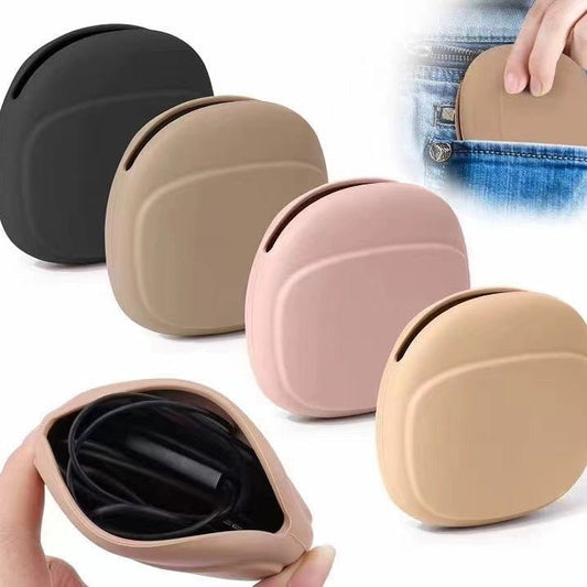 Silicone earphone cable bag Data cable storage case Silicone storage bag Silicone earphone bag - Glam Gurls