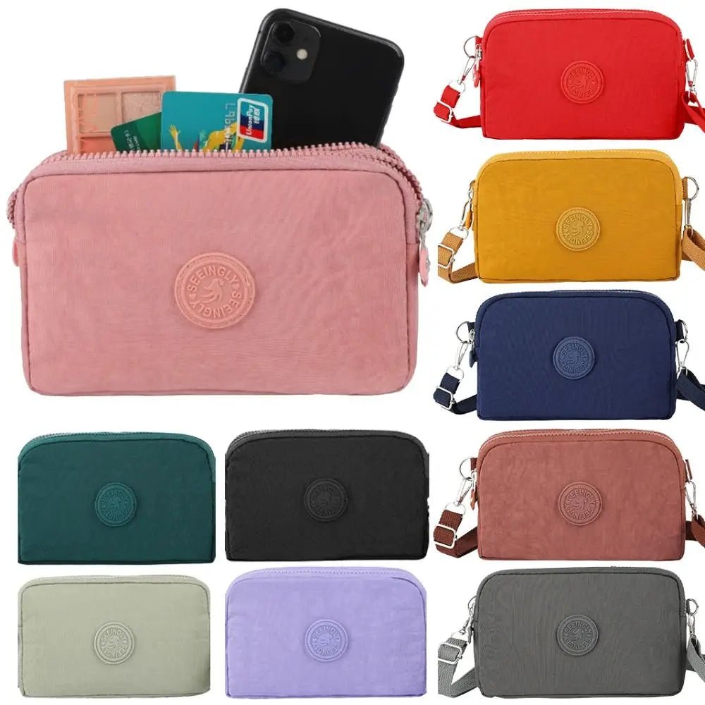 Waterproof Nylon Crossbody Phone Bag - Durable, Wear - resistant Handbag & Wallet with Card Holder - Glam Gurls