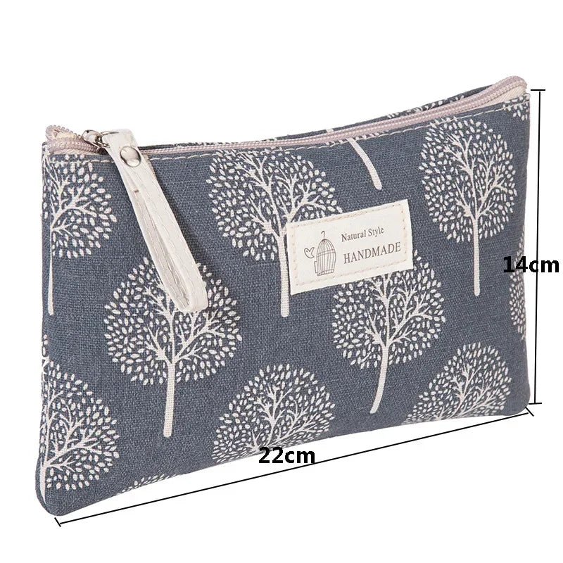 Women Small Canvas Makeup Bag Travel Cosmetic Pouch Toiletry Bag for Women Portable MakeUp Bag Wash Bag Pouch Kit Organizer - Glam Gurls