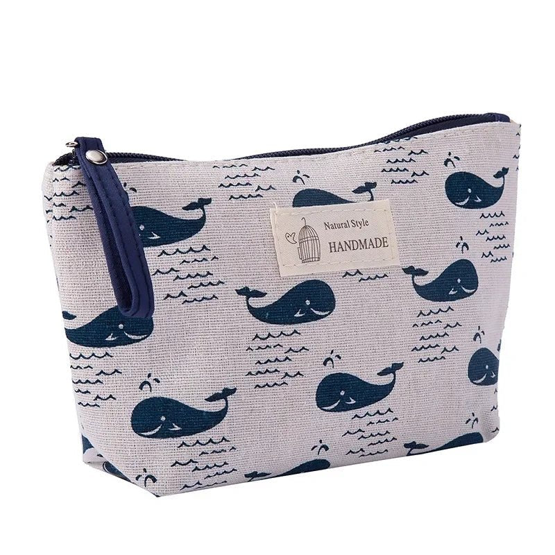 Women Small Canvas Makeup Bag Travel Cosmetic Pouch Toiletry Bag for Women Portable MakeUp Bag Wash Bag Pouch Kit Organizer - Glam Gurls