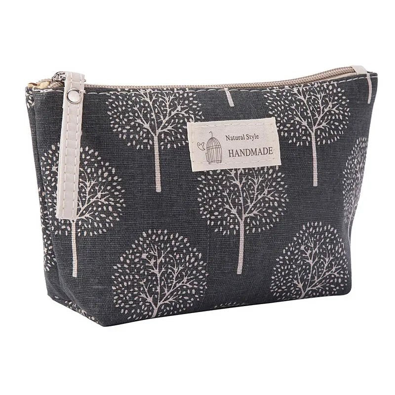 Women Small Canvas Makeup Bag Travel Cosmetic Pouch Toiletry Bag for Women Portable MakeUp Bag Wash Bag Pouch Kit Organizer - Glam Gurls