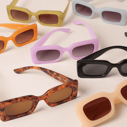 Women's Bold Rectangular Shape Sunglasses - Glam Gurls