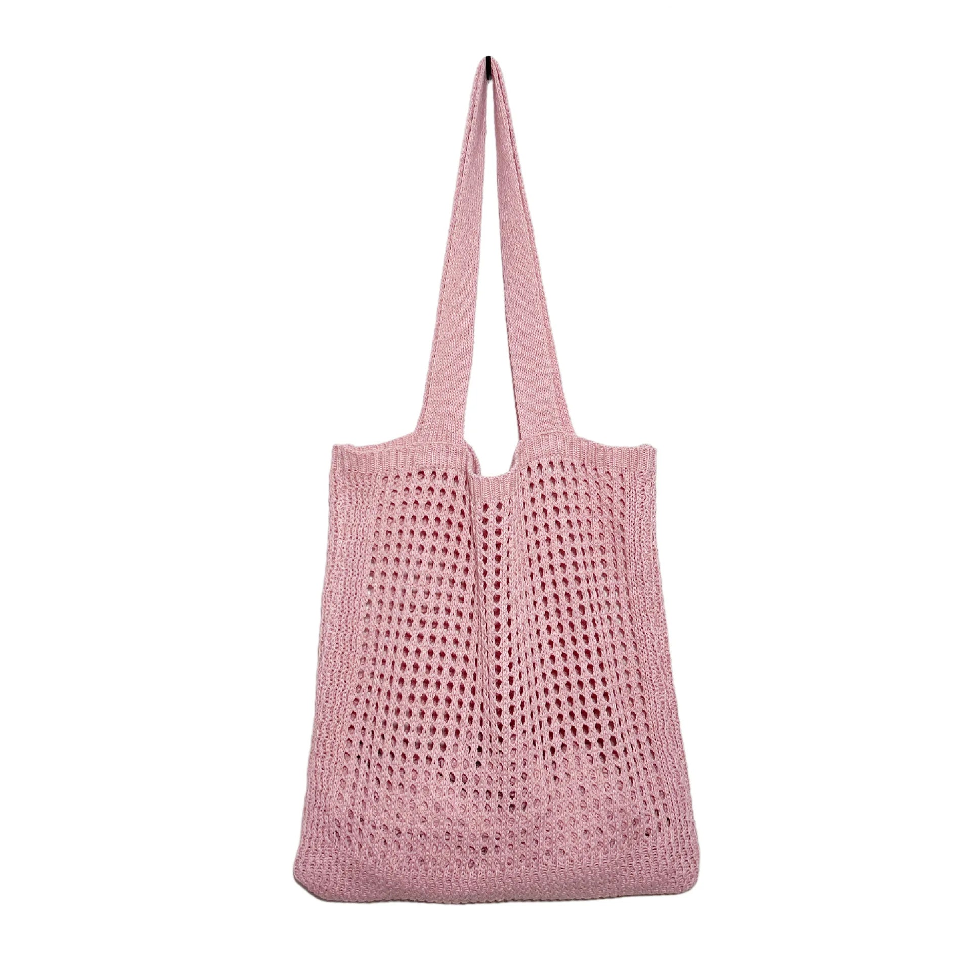 Women's Knitted Shoulder Bag Crochet Tote Shopper Handbag Beach Pouch - Glam Gurls